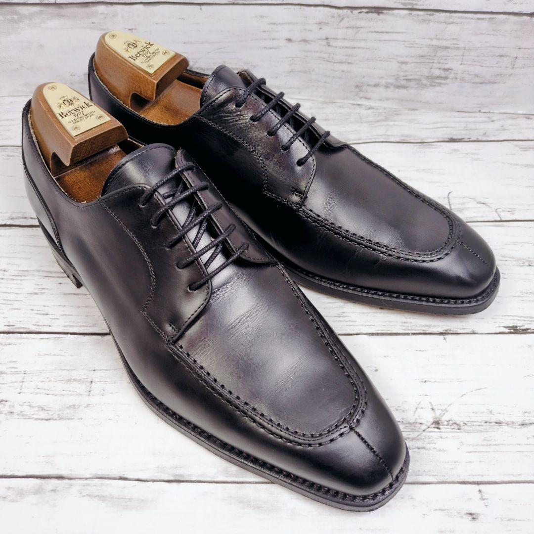 み*よ様 【Berwick1707】バーウィック5471 ブラック レザー 革靴
