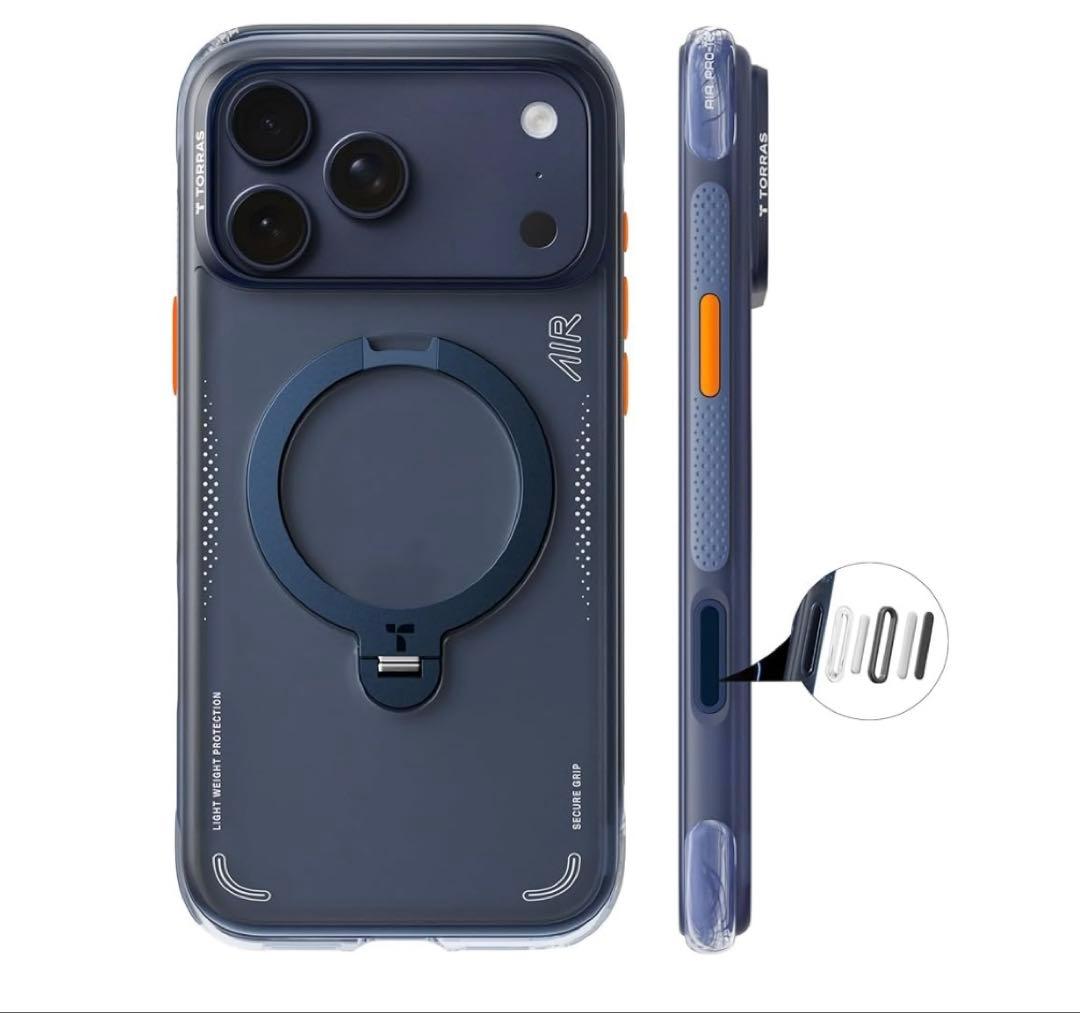 TORRAS iPhone 17 Pro Max ケース 真夜中ブルー