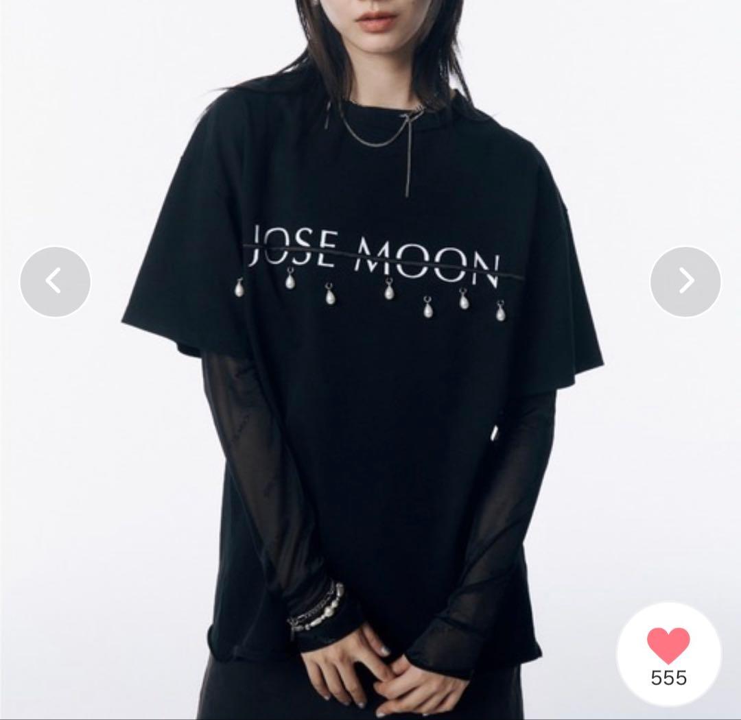 完売商品　JOSEMOON LOGO OVER TSHIRTwith PEARL