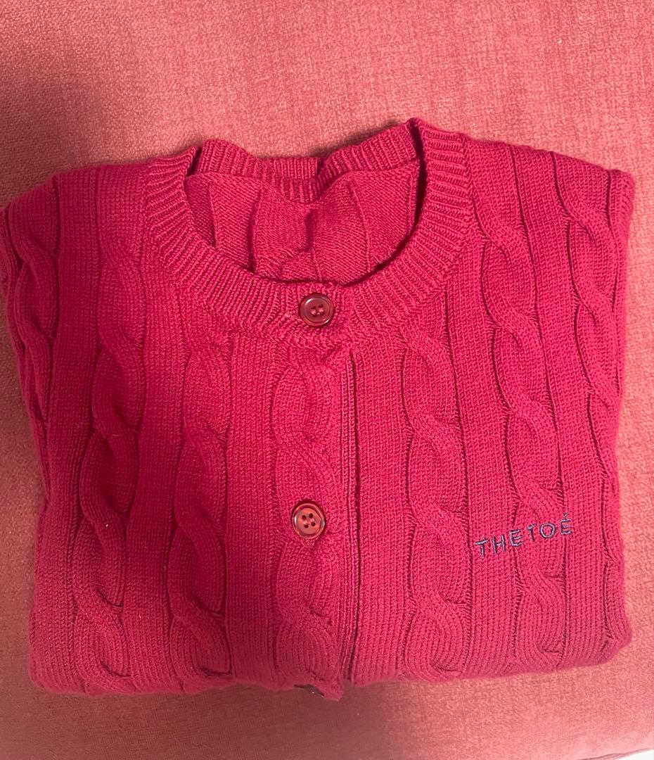 THETOE TOÉ Baker Cardigan レッド Sサイズ