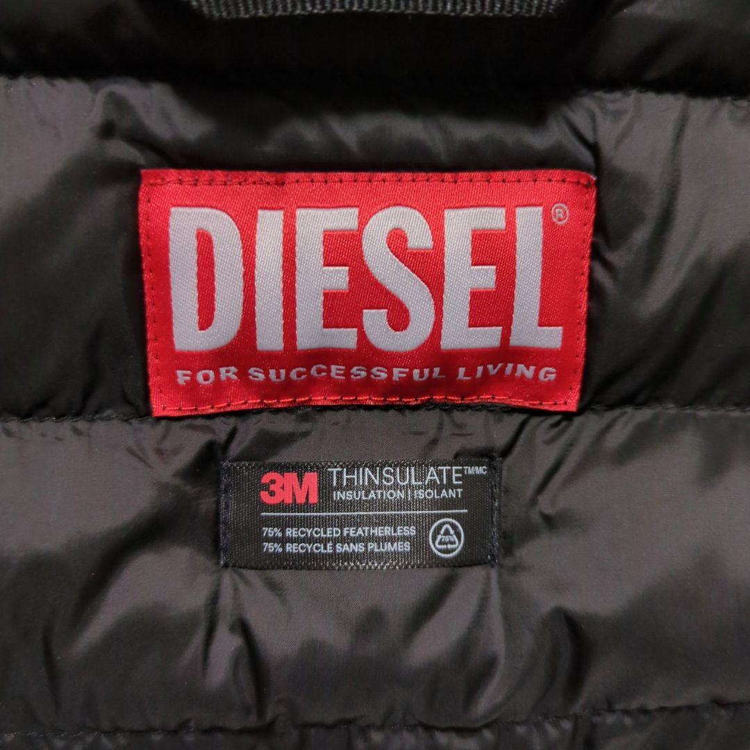 DIESEL♦現行 W-HAWKYL-SL シンサレート 中綿ベスト 黒 52