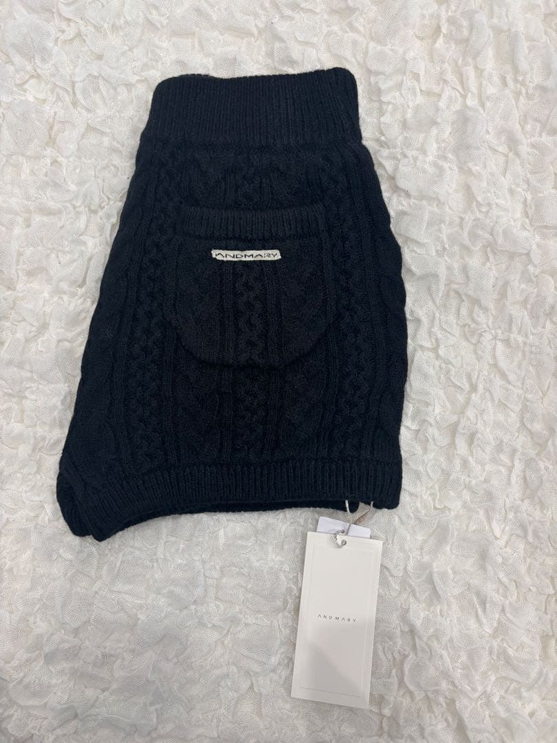 パンツ andmary Mary knit pants black