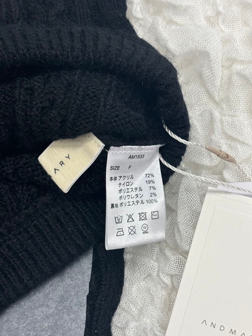 パンツ andmary Mary knit pants black