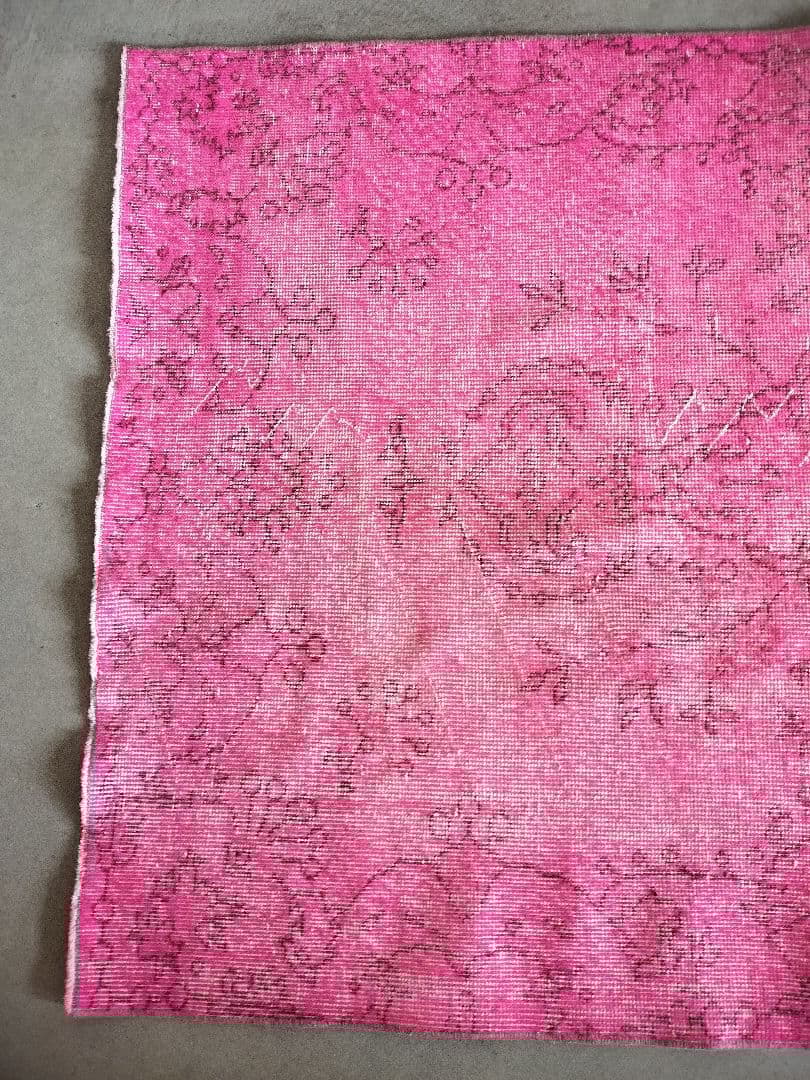 【よし乃】レア/キャンディピンクのヴィンテージトルコラグ　No.663