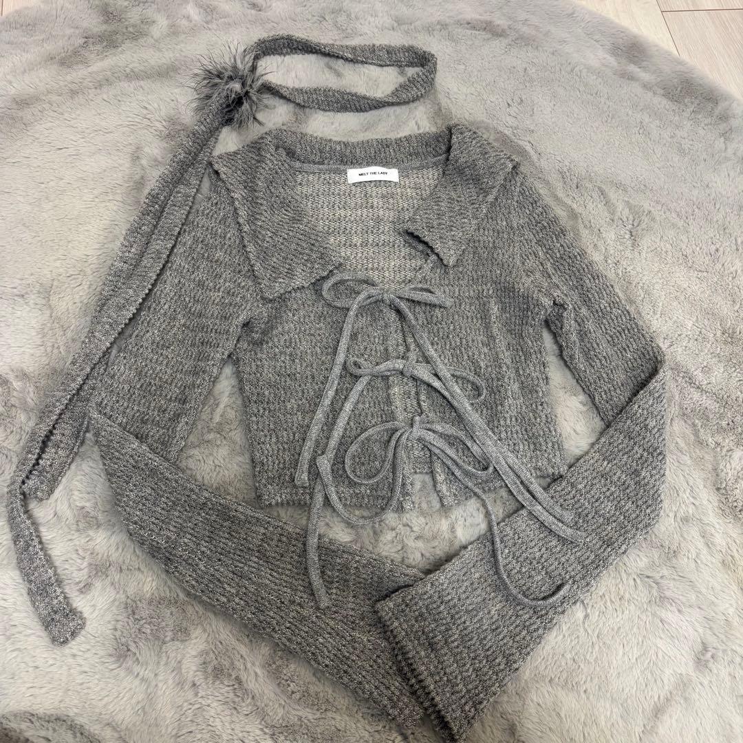 トップス melt the lady fluffy tie tops