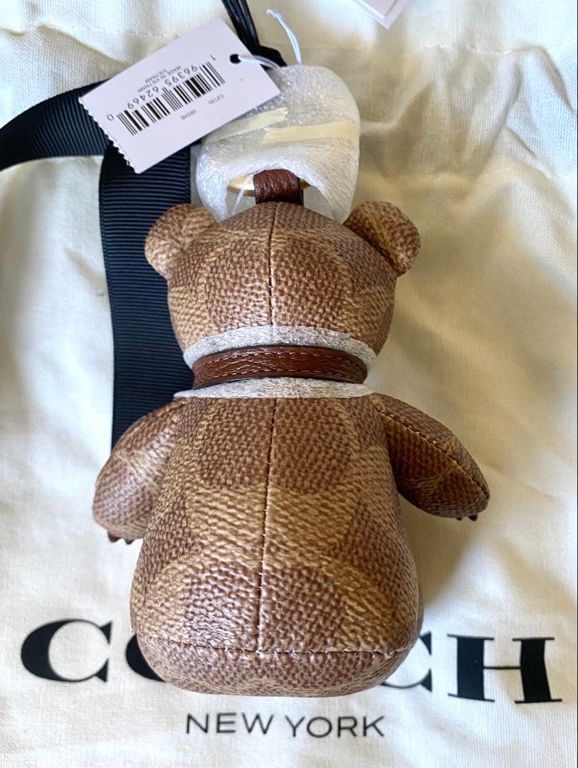 【新品未使用】COACH テディベアチャーム ブラウン