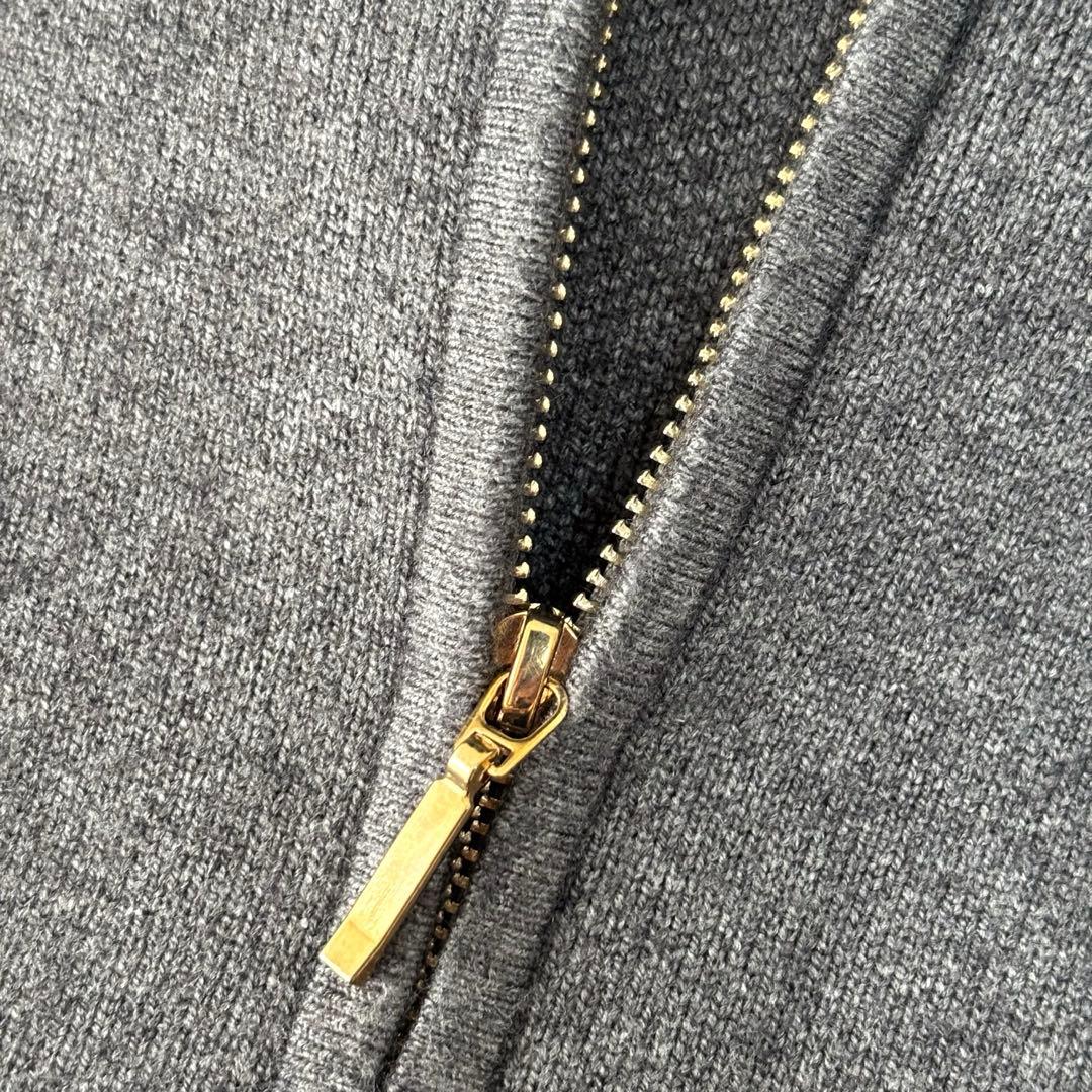 RANDA ランダ 2WAYフェイクファーニットパーカー グレー