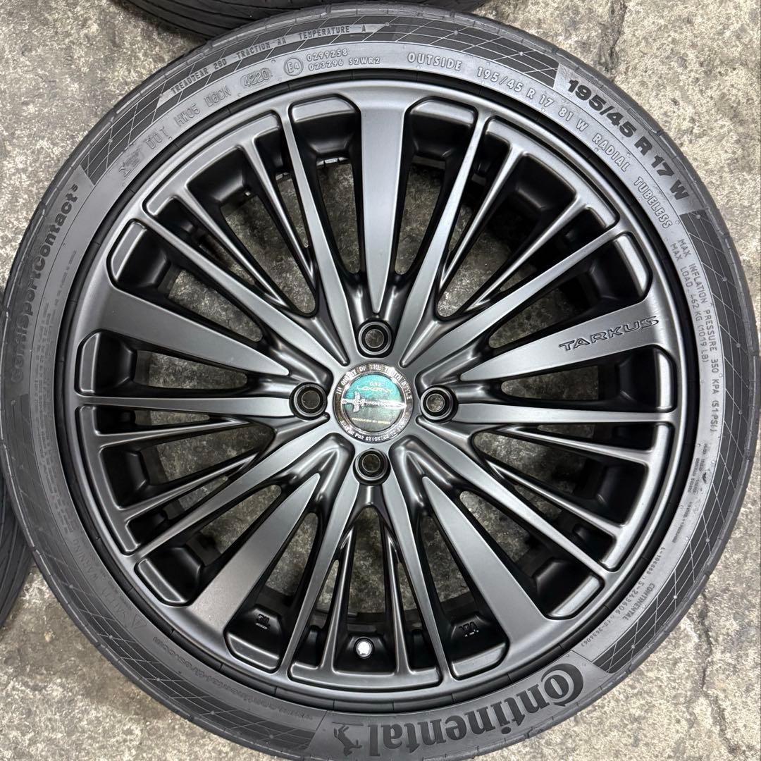 美品！17インチ アルミホイール 195/45R17 タイヤ付き