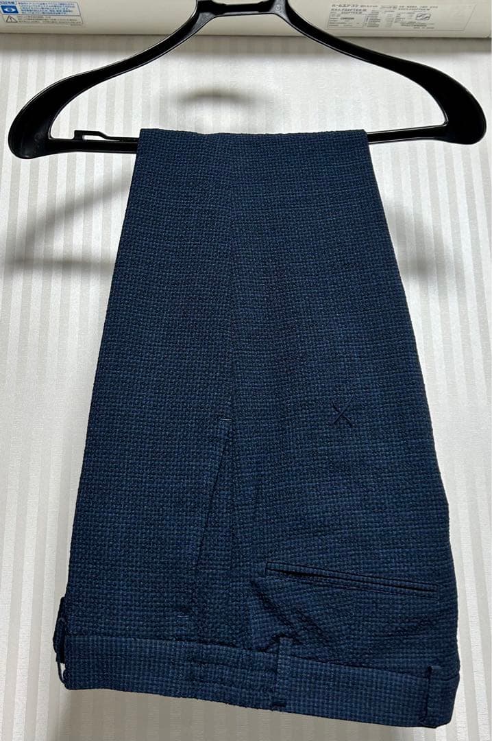 【未使用】4S スーツセレクト　セットアップ　ネイビー×チェック Y6