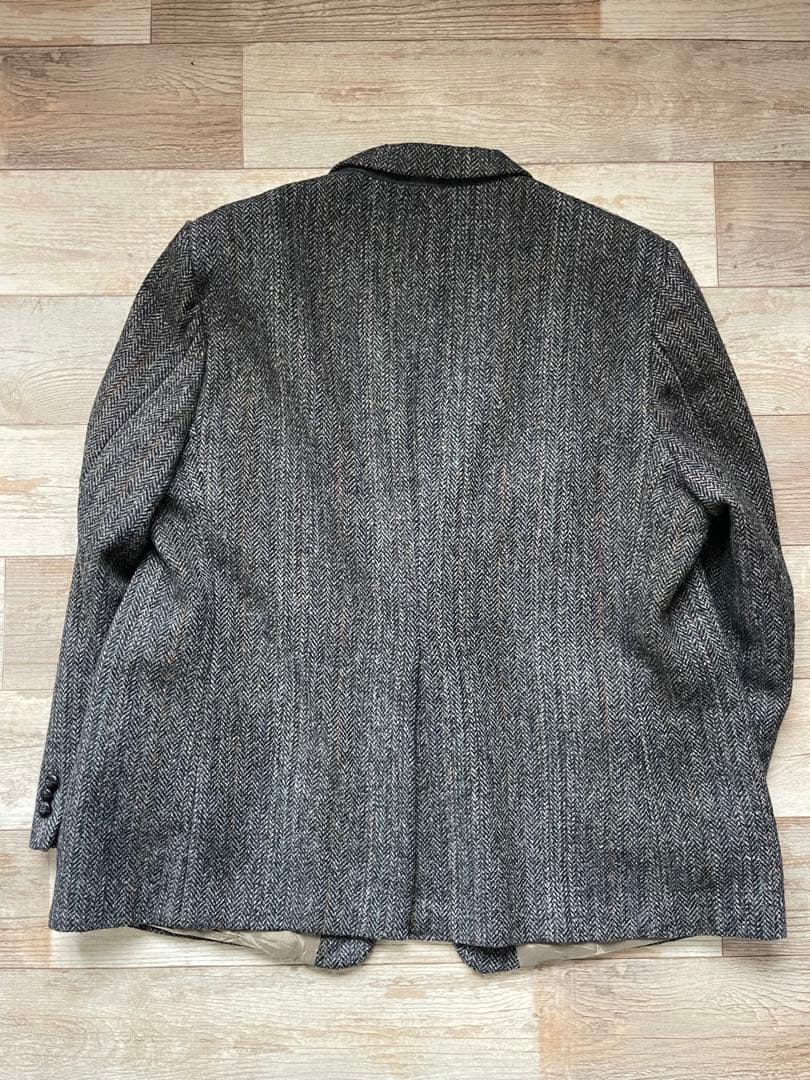 大きい　ハリスツイード　MOORES胡桃釦ヘリンボーンジャケット 52 カナダ製