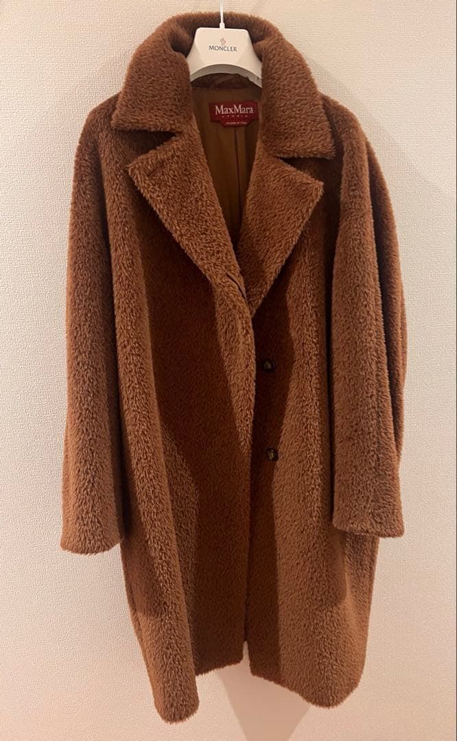Max Mara STUDIO アルパカシャギーコート　ブラウン