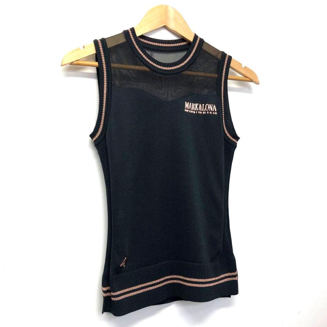 マークアンドロナ　美品　ノースリーブスポーツウェア ブラック　ロゴ付　見せタグ