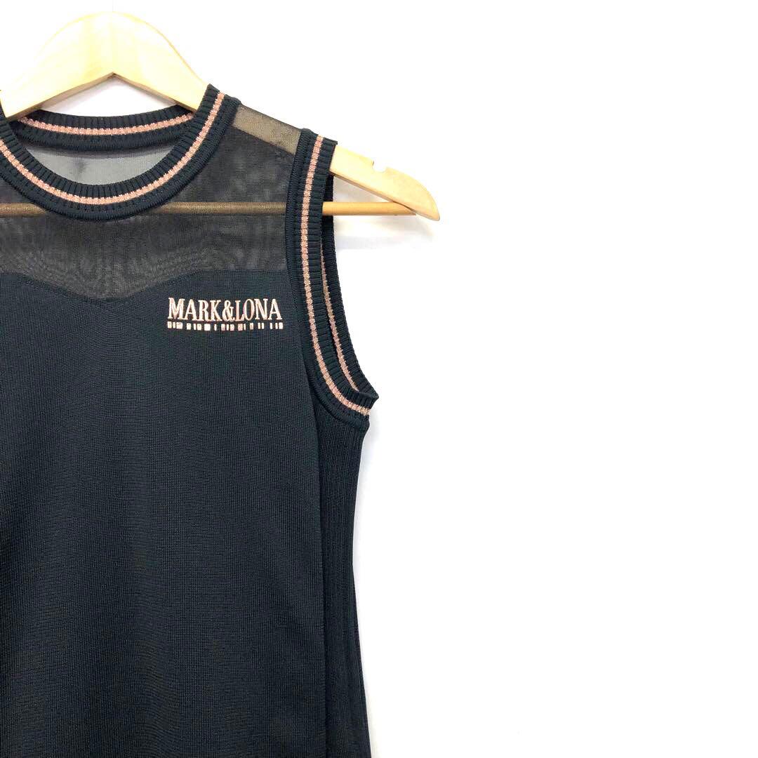 マークアンドロナ　美品　ノースリーブスポーツウェア ブラック　ロゴ付　見せタグ