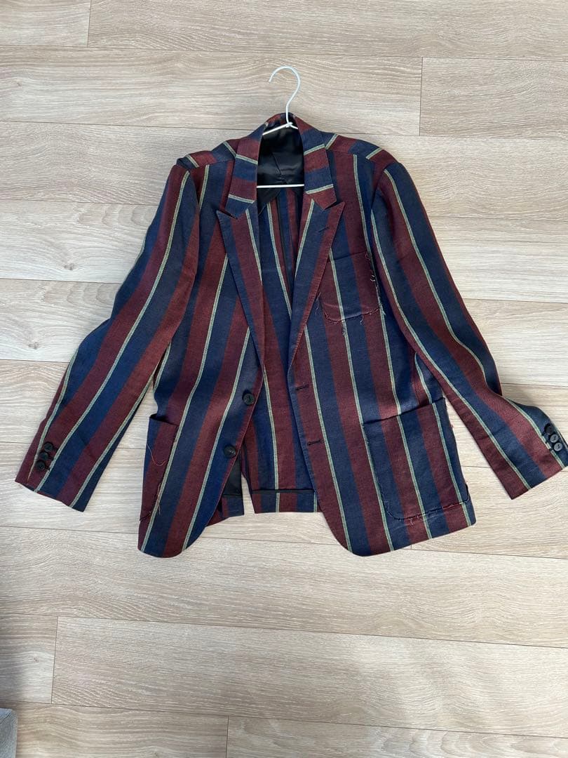 12SS ランウェイモデル ジョンローレンスサリバン ストライプ ジャケット