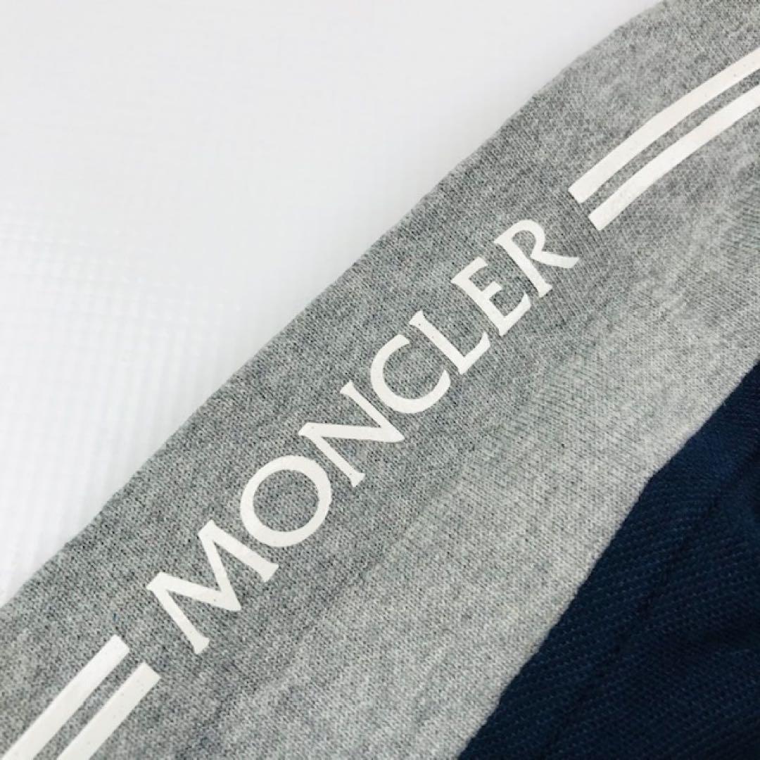 良品★モンクレール・ワッペン付 上衿ブランドロゴ ポロシャツ(SM相当)
