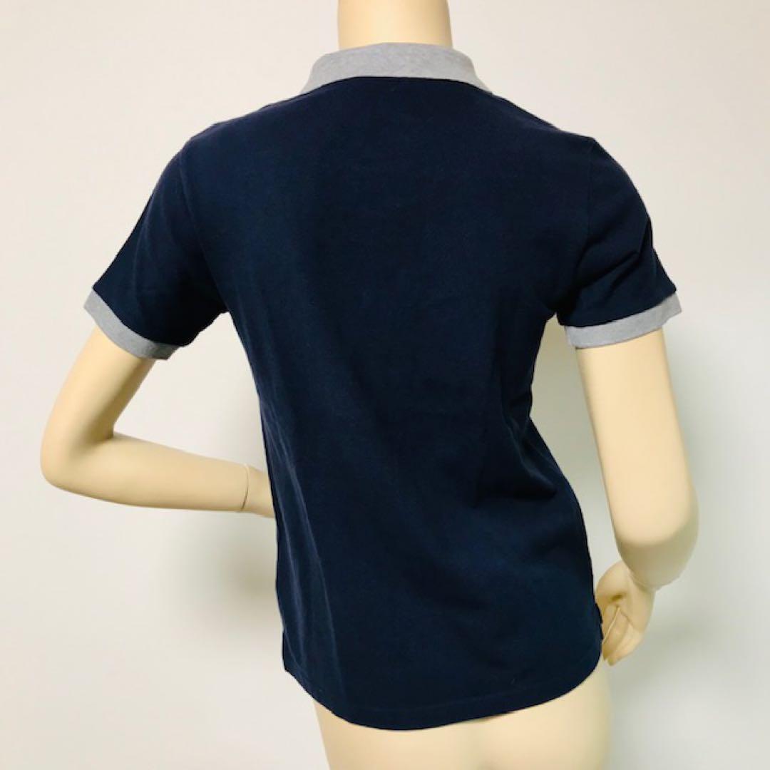 良品★モンクレール・ワッペン付 上衿ブランドロゴ ポロシャツ(SM相当)