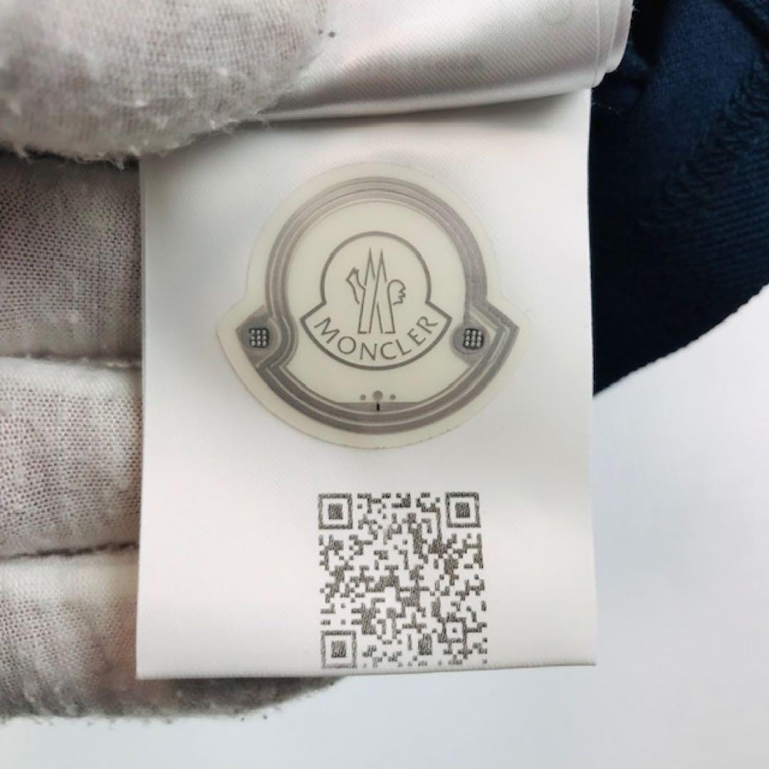 良品★モンクレール・ワッペン付 上衿ブランドロゴ ポロシャツ(SM相当)