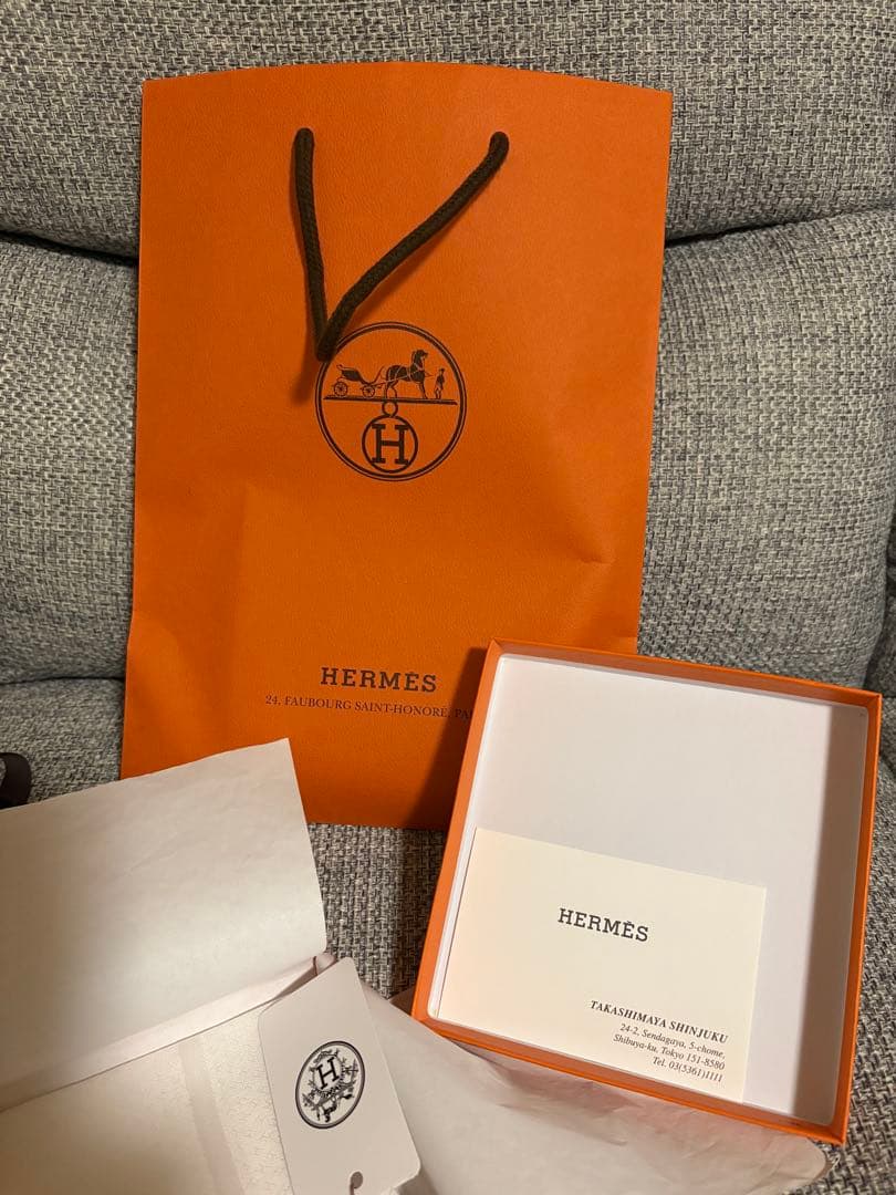 HERMES ハンカチ 綿100%