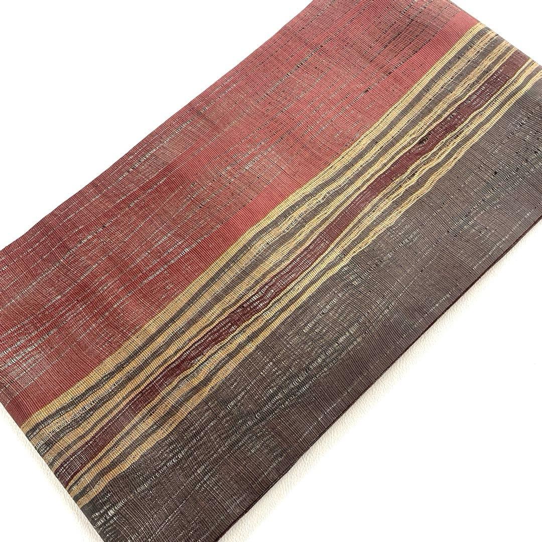 専用帯5106 ●小森草木染工房 小森久 草木染 本場筑前博多織 両面全通 袋帯