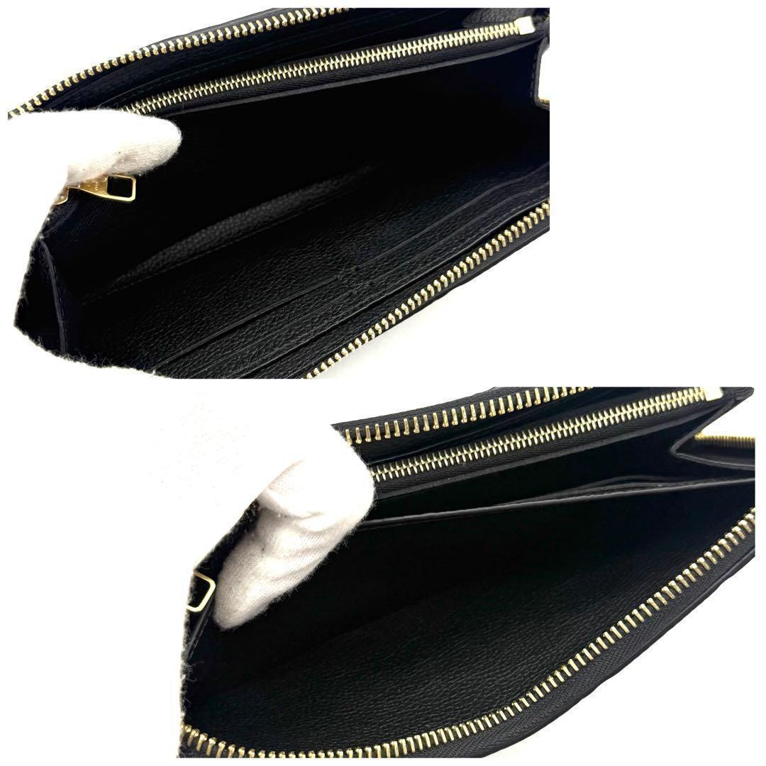 【新品近い】ルイヴィトン ポルトフォイユ クレマンス 黒 長財布 アンプラント