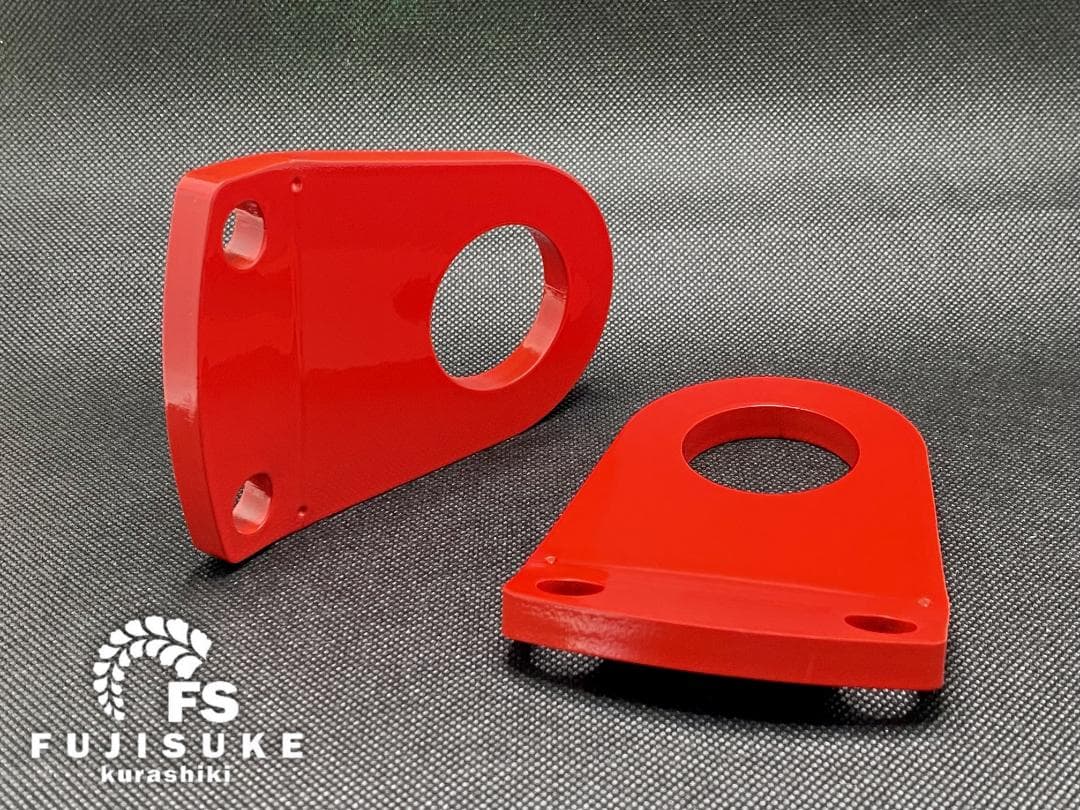 ★ジムニー牽引フック★JB23用　9mm 赤色塗装品　前後４枚セット　送料無料！