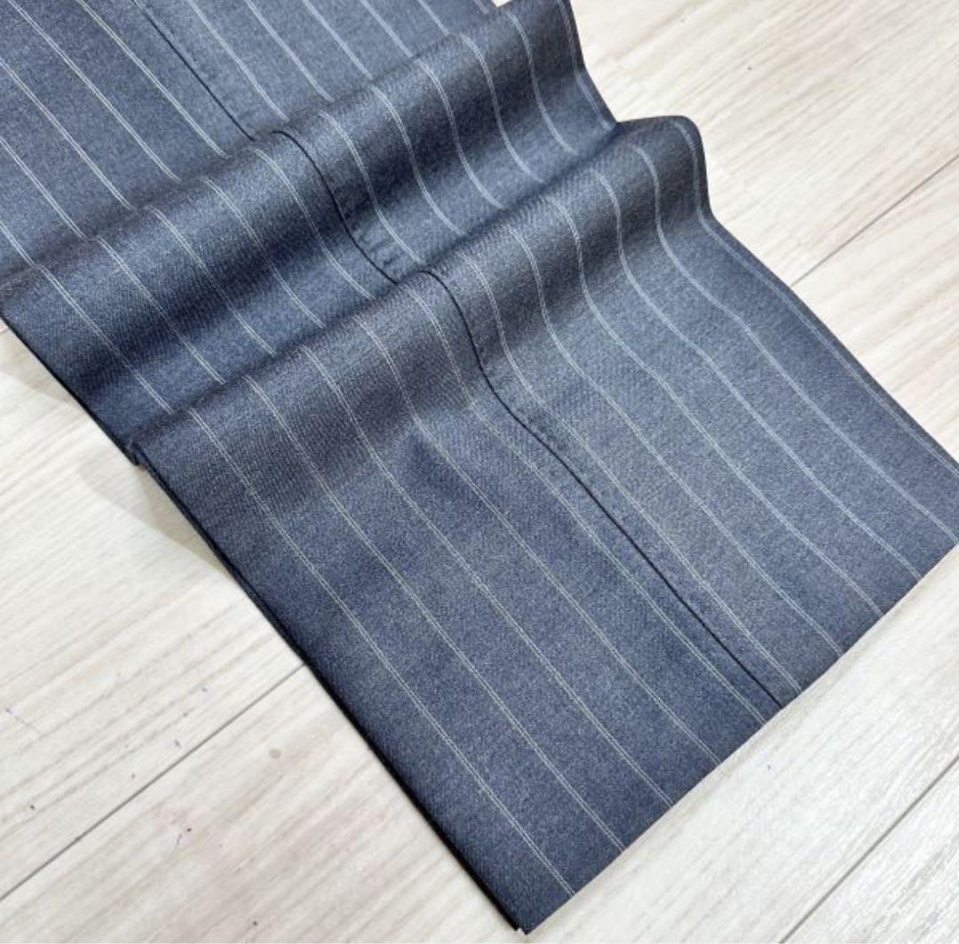 【最高級】 ポールスミス　3ピース　デルフィノ生地 グレー ストライプ