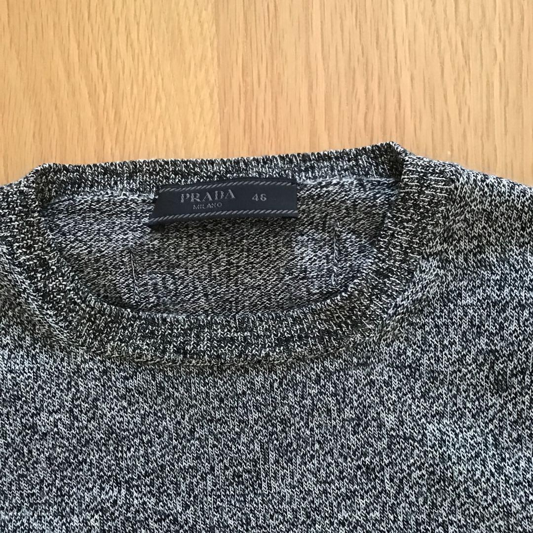PRADA クルーネックセーター 46 グレー系