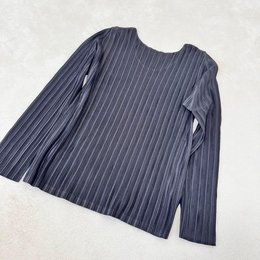 極美品✨PLEATS PLEASE ブラック　プリーツ　長袖　Lサイズ