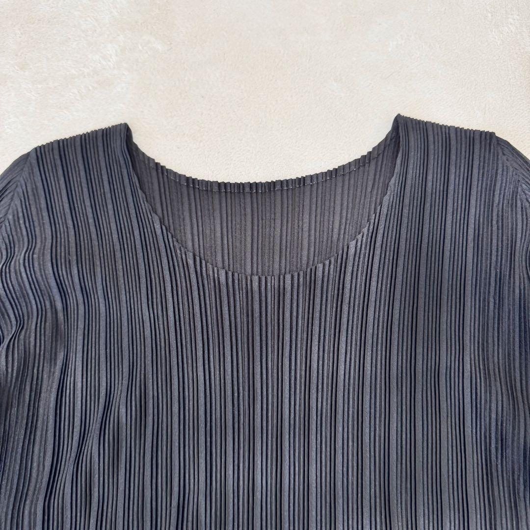 極美品✨PLEATS PLEASE ブラック　プリーツ　長袖　Lサイズ