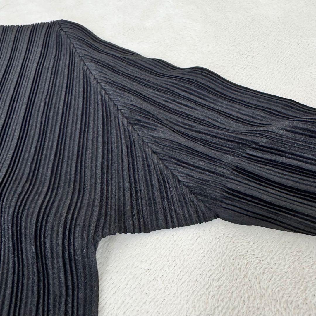 極美品✨PLEATS PLEASE ブラック　プリーツ　長袖　Lサイズ