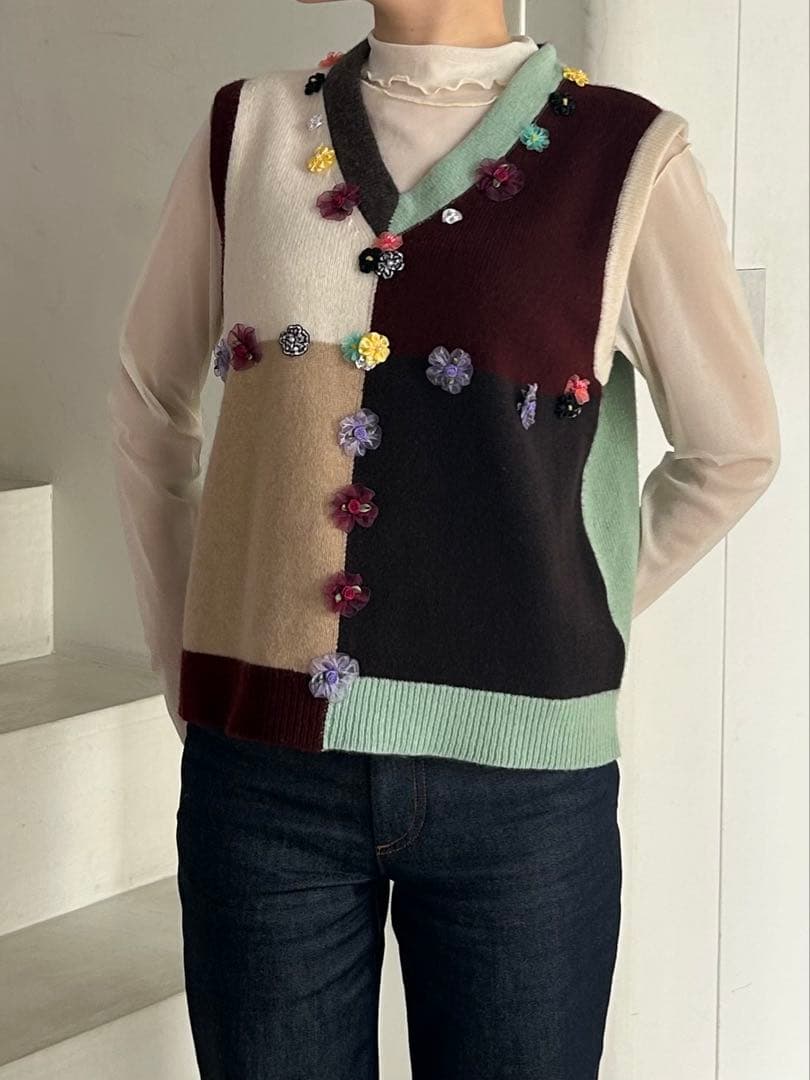 yanyan ニットベスト