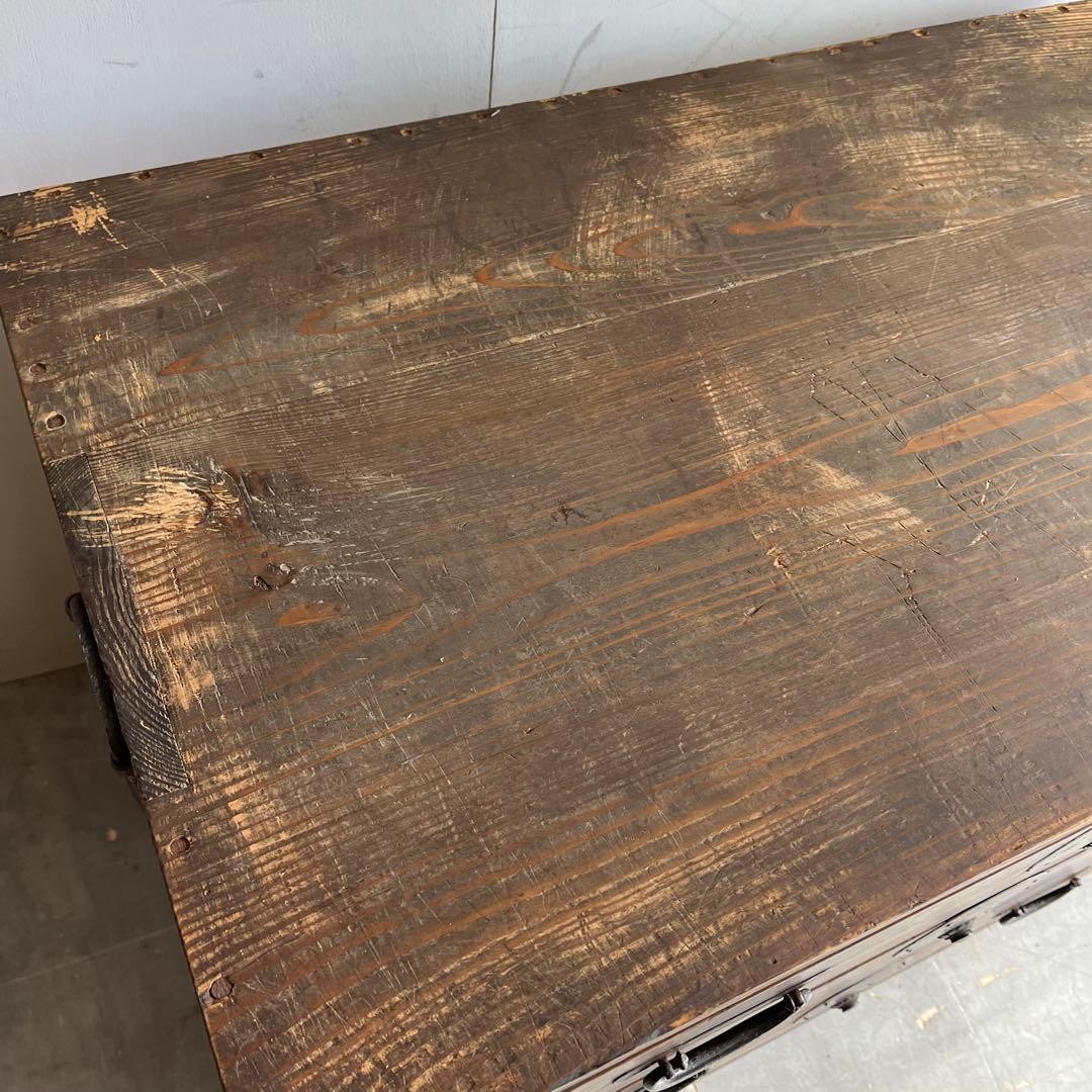 アンティーク チェスト 箪笥 テレビ台 無垢材 シャビー 昭和レトロ