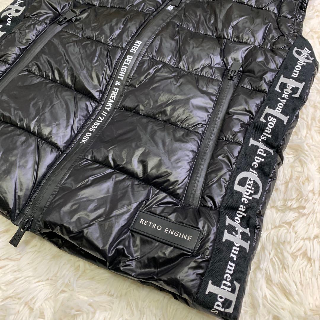 美品✨RETRO ENGINE ブラック　キルティング　ベスト　サイズS