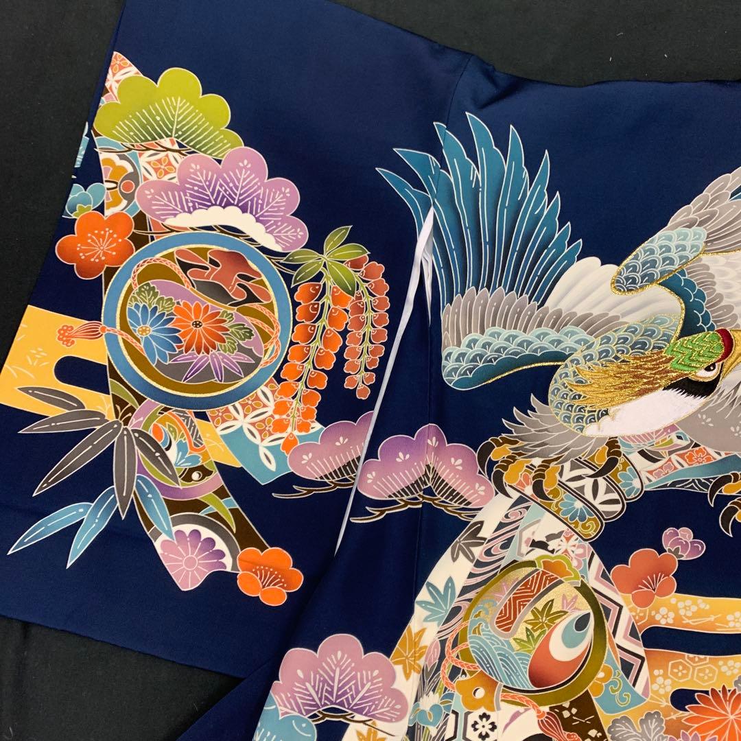 有名店在庫 最高級新品正絹産着京友禅工芸紅型美術、特撰豪華刺繍、大鷹熨斗古典文