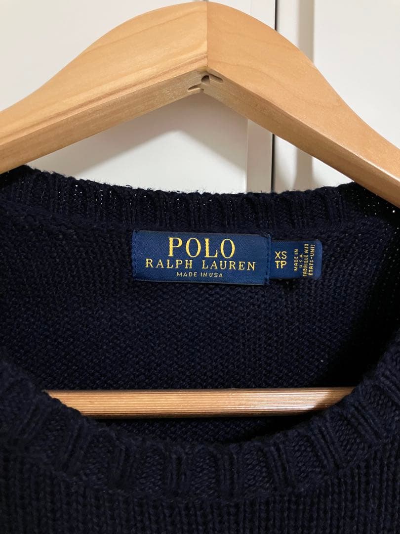 POLO RALPH LAUREN ポロラルフローレンの星条旗ニットセーター　紺