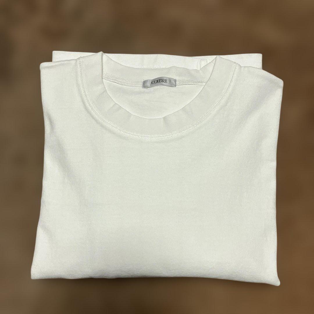 COUDRE ホワイト ビックロンT長袖 Tシャツ