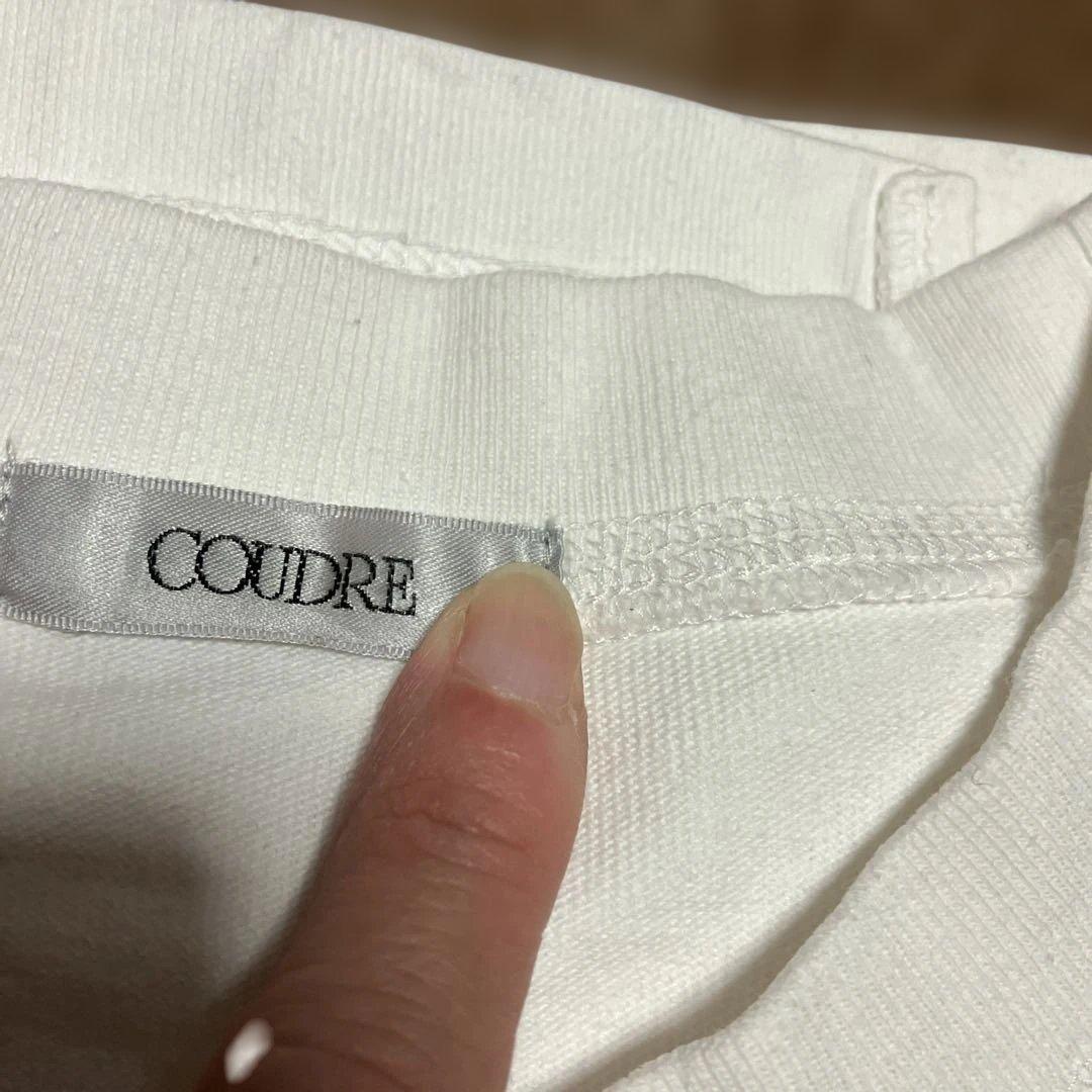 COUDRE ホワイト ビックロンT長袖 Tシャツ