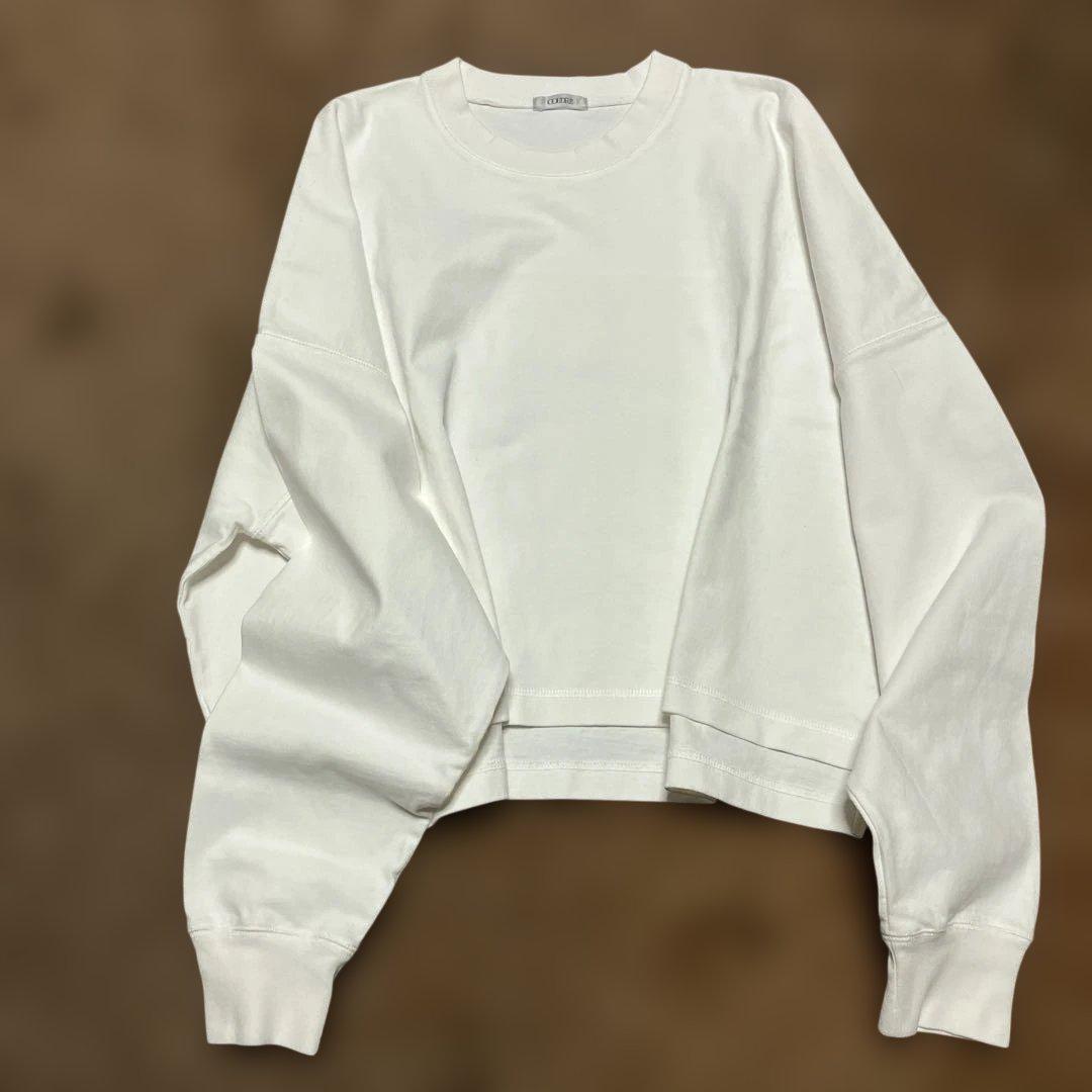 COUDRE ホワイト ビックロンT長袖 Tシャツ