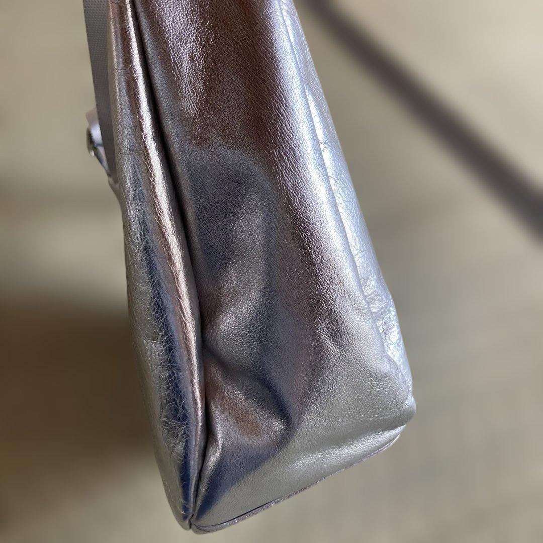 ラシットソフトレザーラウンドショルダーバッグ