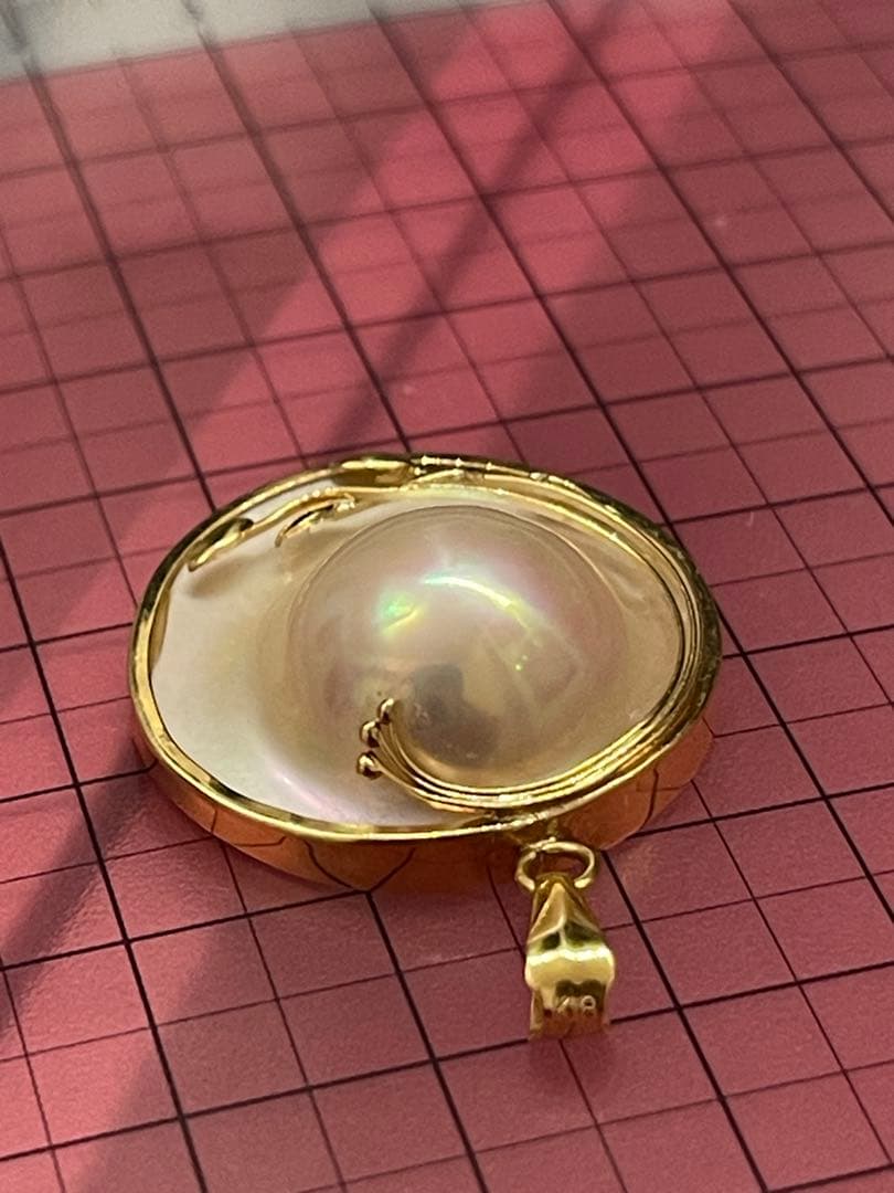 ☆*☆様 K18 イエローゴールド　ハーフパール マベパール ペンダントトップ