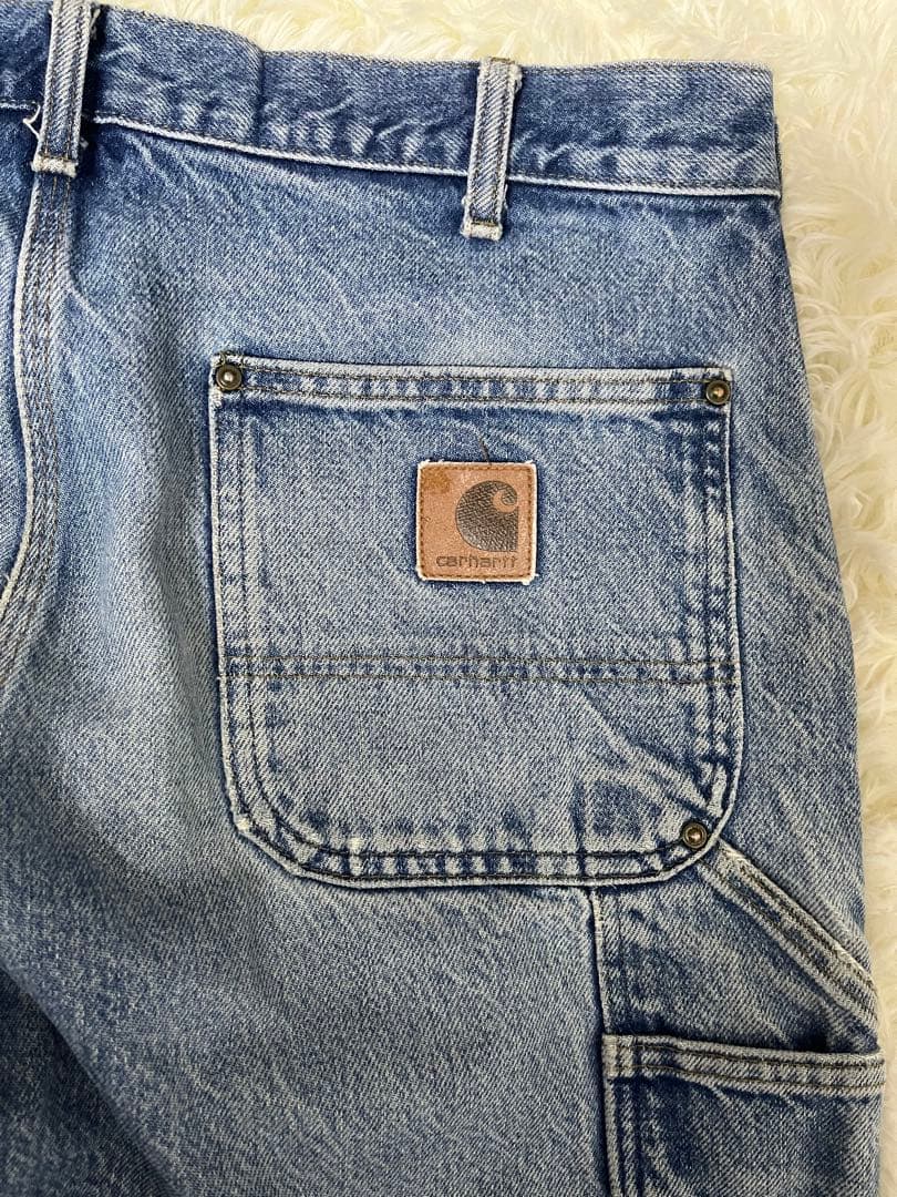 ゴールデンサイズ　USA製　カーハート　ダブルニー　W36L32 グッドフェード