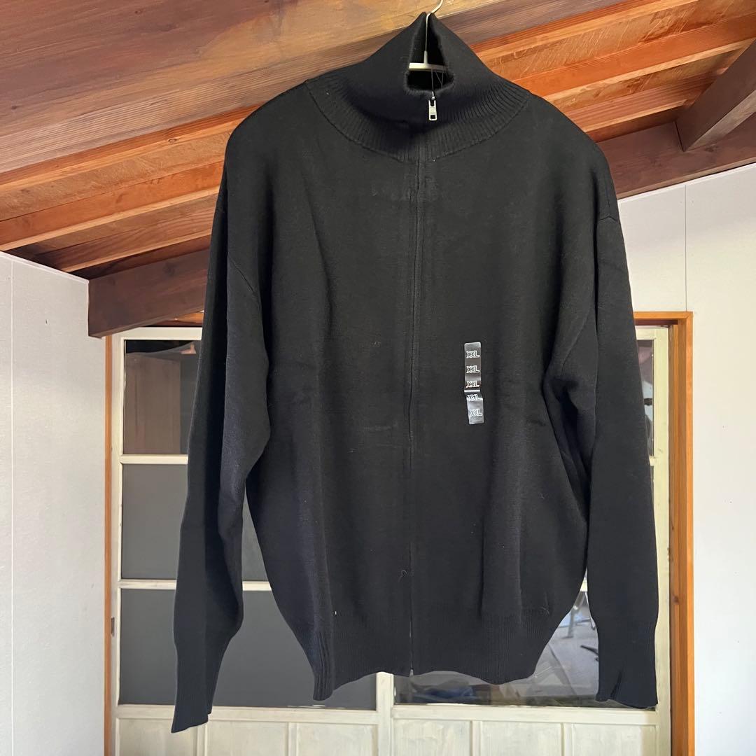 【UNIQLO:U】ダブルフェイスフルジップジャケット XXL BLACK