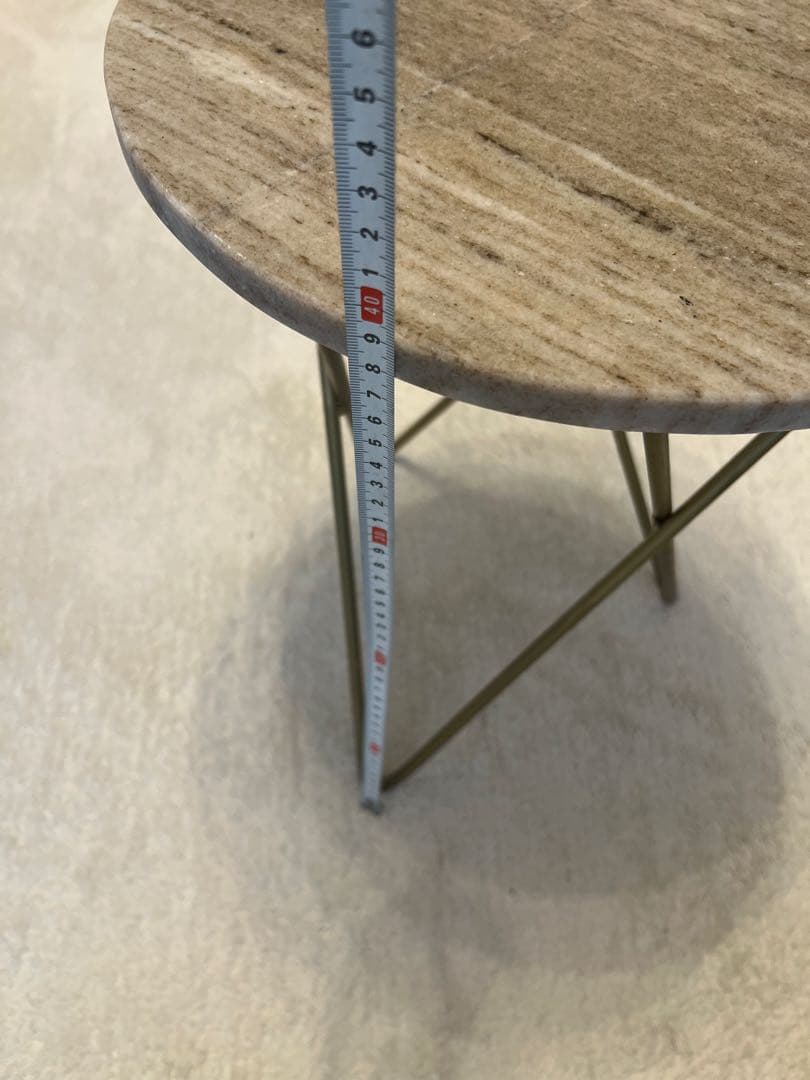 ZARA マーブルサイドテーブル 大理石天板