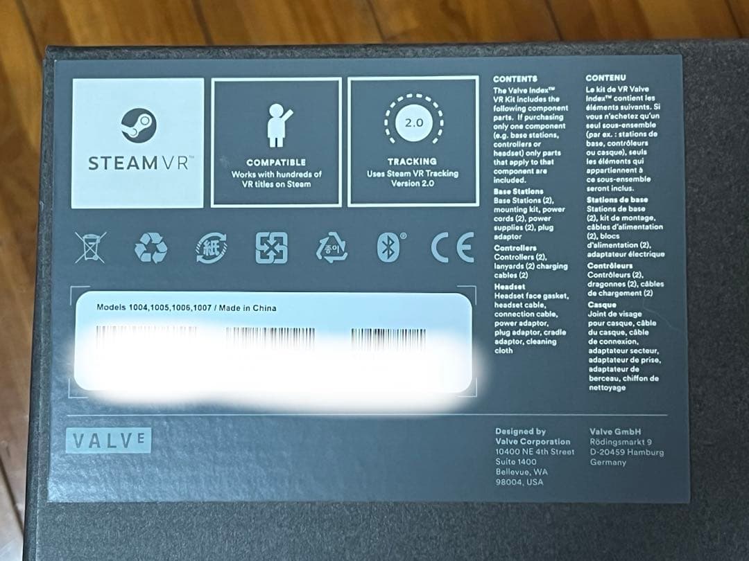 Valve Index VR ヘッドセットセット