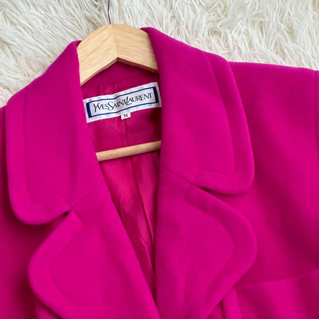 Yves Saint Laurentテーラードジャケット ビビットピンク M