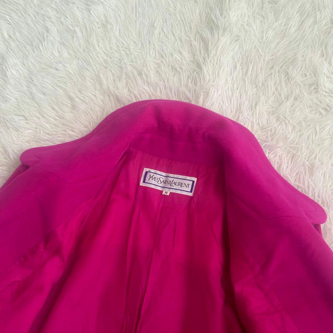 Yves Saint Laurentテーラードジャケット ビビットピンク M