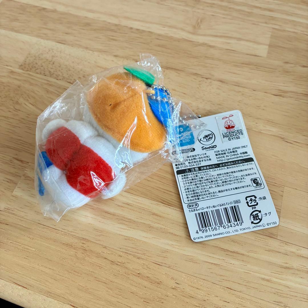 ハローキティ　マスコット　ぬいぐるみ 3セット　大道芸　アップルワンピ　たねまる