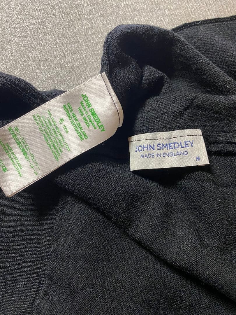 ジョンスメドレー 英国製 メリノウール100% タートルネックニット M30G