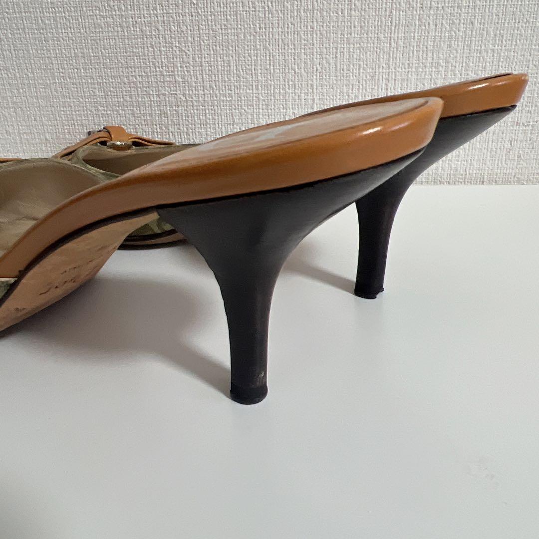 【希少】Diorトロッターミュールサンダル ベージュ ヴィンテージディオール