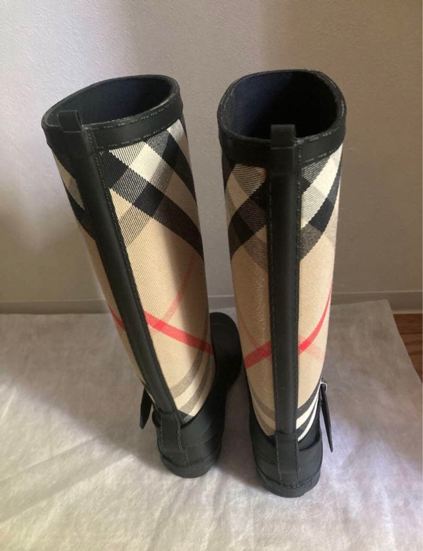 BURBERRY レインブーツ ロングブーツ ノバチェック　長靴